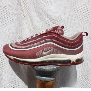 Nike Air Max 97 Maroon and White Athletic Shoes